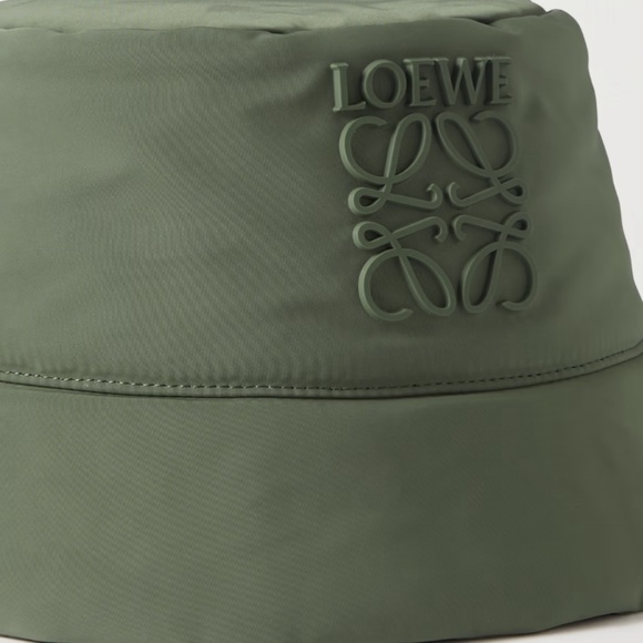 LOEWE NWT NEW green puffer nylon bucket hat 58 cm - current season - $690 main image 5